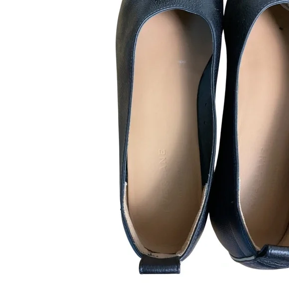 Everlane Black Pebbled Leather Slip-On Ballet Flats - Picture 9 of 11